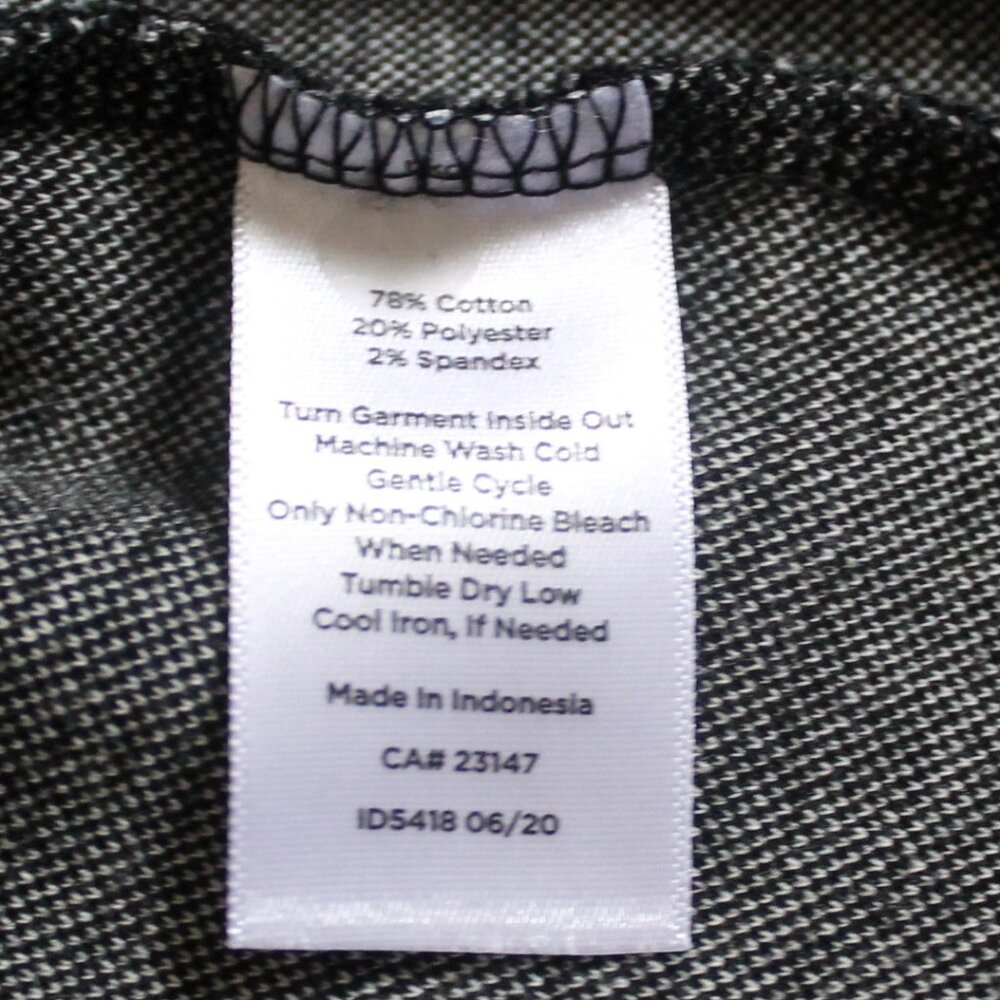 Talbots Jacquard Ombré Back-Zip Top ,Leopard Print, Black & White, Petite - Picture 8 of 8